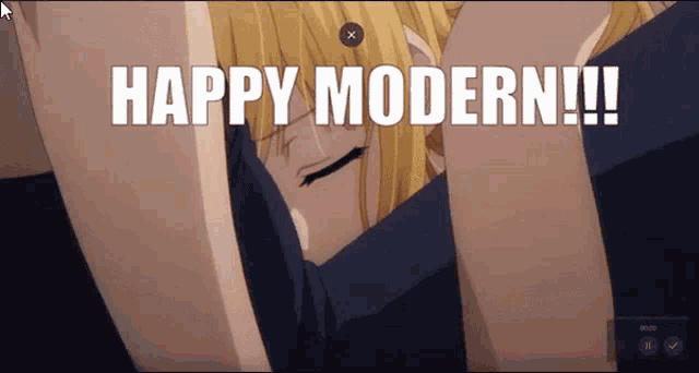 a screenshot of a video with the words happy modern written on it
