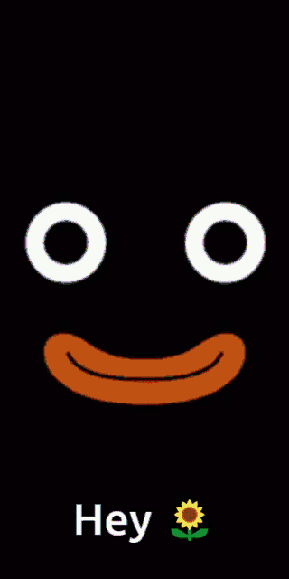 a black background with a smiley face and the words hey below it