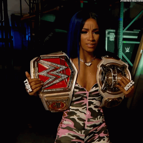 Sasha Banks Raw Womens Champion GIF - Sasha Banks Raw Womens Champion Womens Tag Team Champions GIFs