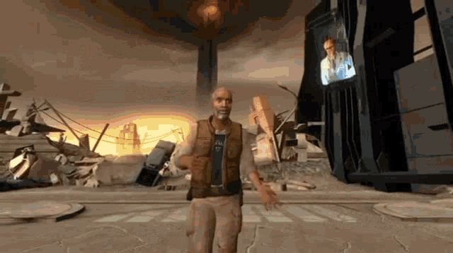 a man in a video game is wearing a shirt that says all of me