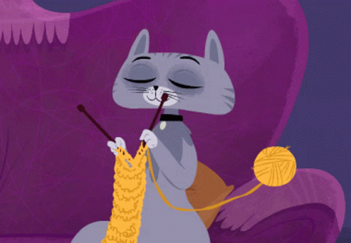 Kitty Is Not A Cat Knitting GIF - Kitty Is Not A Cat Knitting Cats GIFs