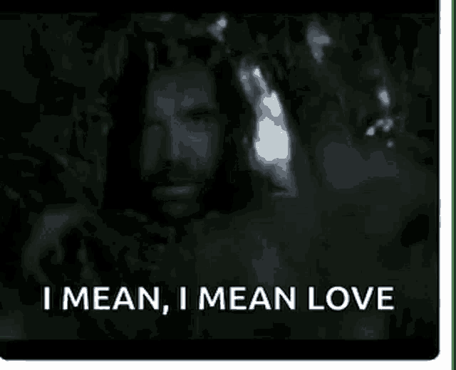 a black and white photo of a man with the words lots of cunts i mean i mean love on it