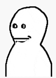 a black and white drawing of a person 's face with a funny face .