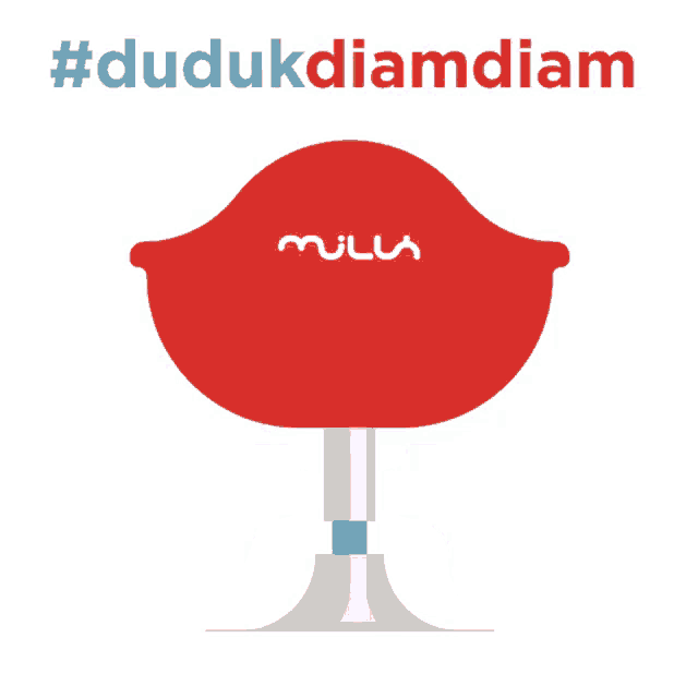 an illustration of a green chair with the words milla written on it