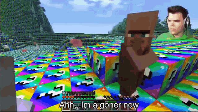 a screenshot of a video game with the words ahh im a goner now