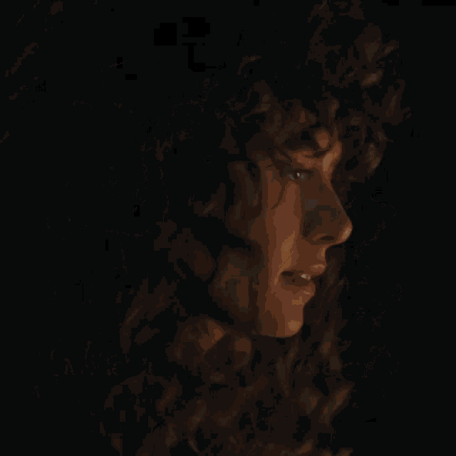 a woman with curly hair has her eyes closed and the words me letting you take care of me below her