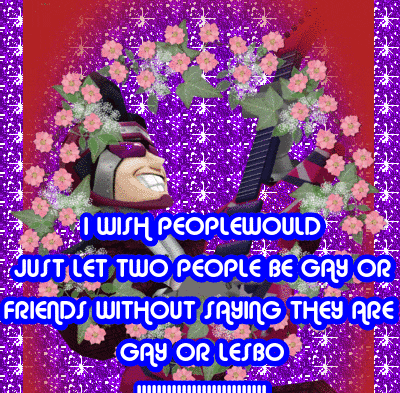 a picture of a man with flowers on his head and the words i wish people would just let two people be gay or friends