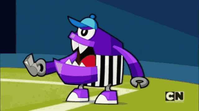 a cartoon character with a cn logo on the bottom