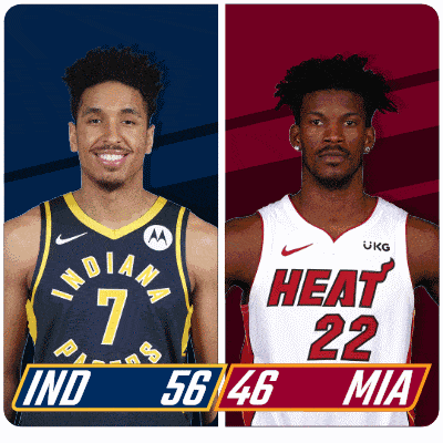 two basketball players one from indiana and one from heat