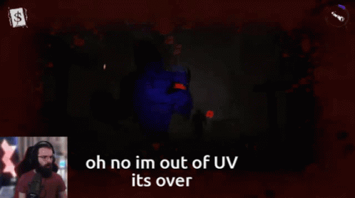 Oh No Im Out Of Uv Its Over GIF - Oh No Im Out Of Uv Its Over Devour Game GIFs