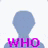 a silhouette of a person with the word who in red letters .