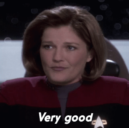Very Good Capt Kathryn Janeway GIF - Very Good Capt Kathryn Janeway Star Trek GIFs