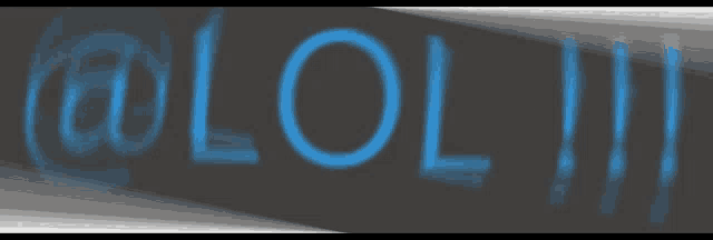 a blurry image of the word lol in blue