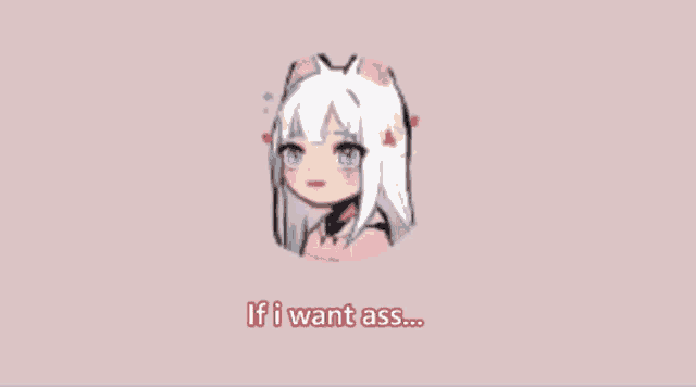 a drawing of a girl with white hair and blue eyes says this aint ass .