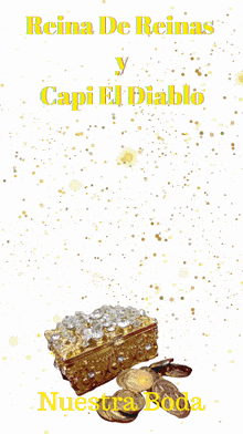 a poster for reina de reinas y capi el diablo nuestra boda