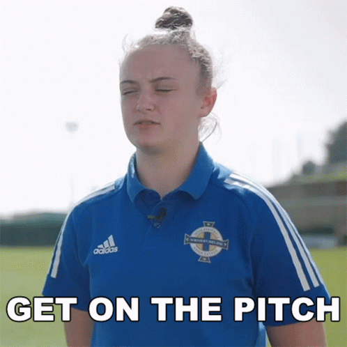 Get On The Pitch Kerry Beattie GIF - Get On The Pitch Kerry Beattie Northern Ireland GIFs