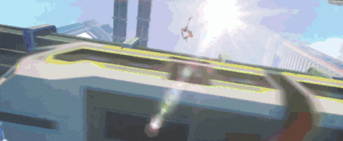 a computer generated image of a plane flying through the sky