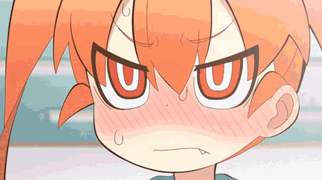 a close up of a cartoon character 's face with a u on it