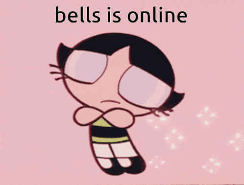 a picture of buttercup from the powerpuff girls with the words bells is online