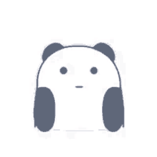 a panda bear is sitting down with its arms crossed and making a face .