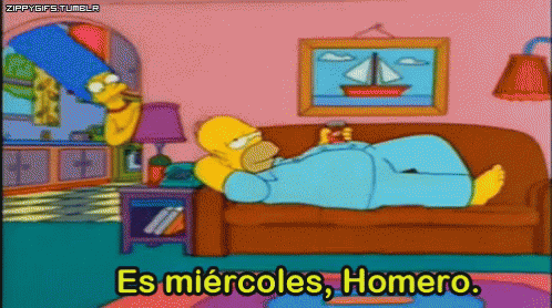 Es Miercoles Homero GIF - Miercoles Homero Simsons GIFs