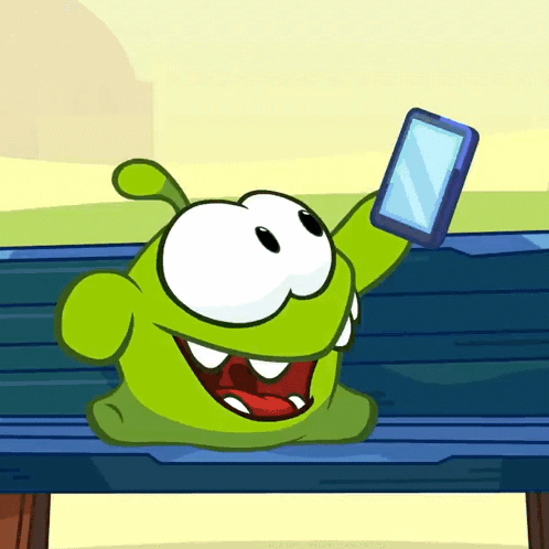 Talking On The Phone On Nom GIF - Talking On The Phone On Nom Cut The Rope GIFs