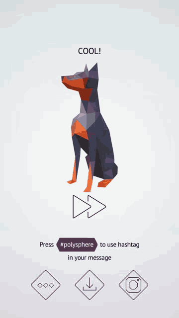 a screen shows a dog and says cool on it