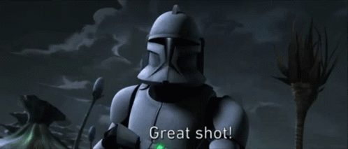 Star Wars Clone Trooper GIF - Star Wars Clone Trooper Great Shot GIFs