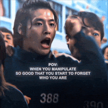a man with his mouth open and the number 388 behind him