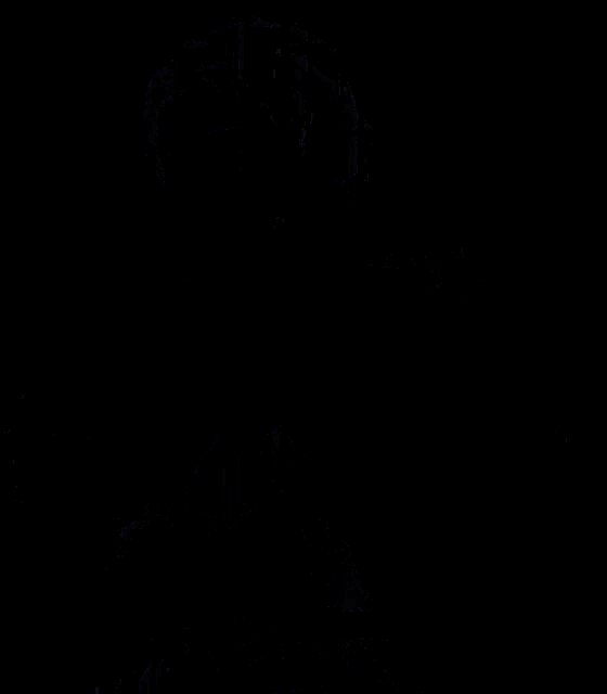 a black and white drawing of a man with a hole in his chest
