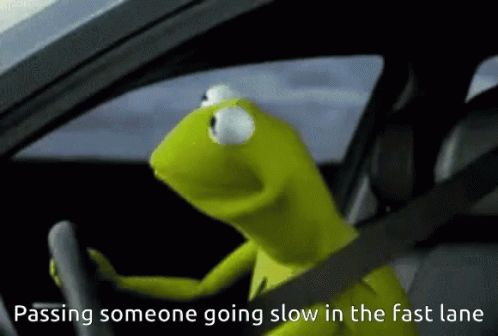 Kermit Driving GIF - Kermit Driving Fast Lane GIFs