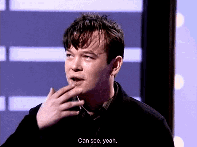 a man says " can see yeah " while smoking