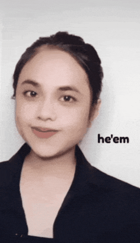 a woman in a black jacket says he 'em on her face