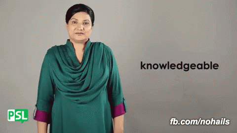 Knowledgeable Pakistan Sign Language GIF