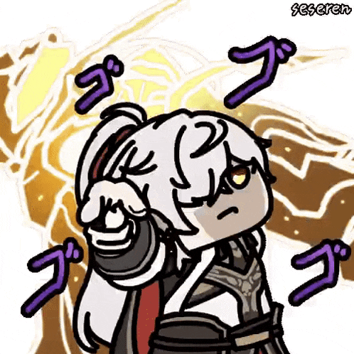 a cartoon of a person holding a gun and pointing at the camera .