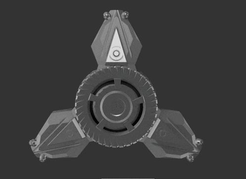 a 3d model of a spinning object with a circle in the center