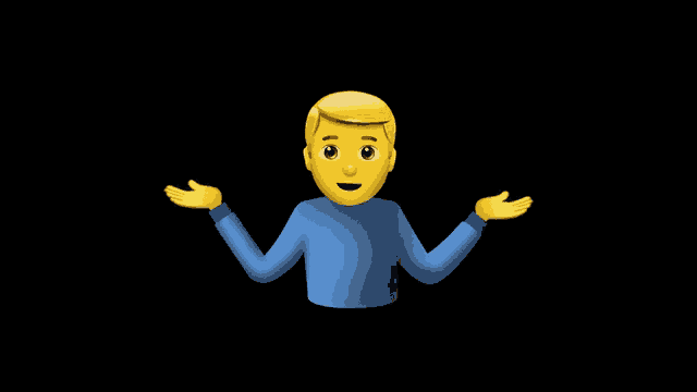 a man with his arms outstretched has a yellow face