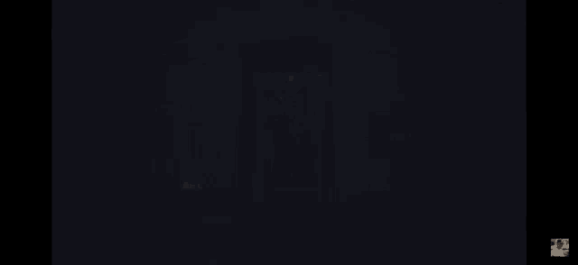 a dark room with a large painting on the wall that says ' gucci ' on it