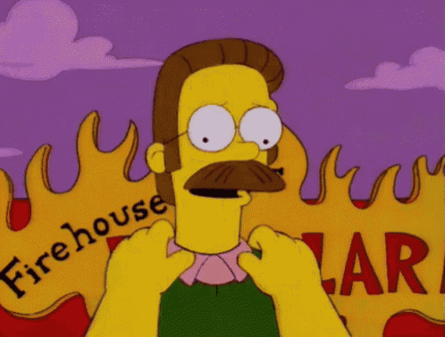 Tripping On Flanders - The Simpsons GIF - The Simpsons Trip GIFs