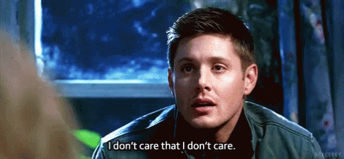 Dean Winchester Supernatural GIF - Dean Winchester Supernatural I Dont Care GIFs