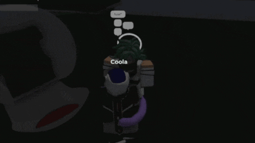 a person in a video game named coola is standing in the dark .
