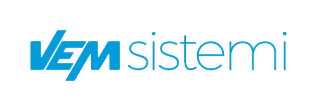 a blue logo that says vem sistemi on it