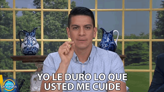 a man says yo le duro lo que usted me guide