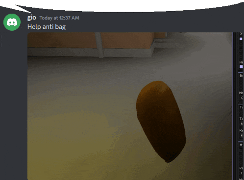 a discord message from gio today at 12:37 am asking for help