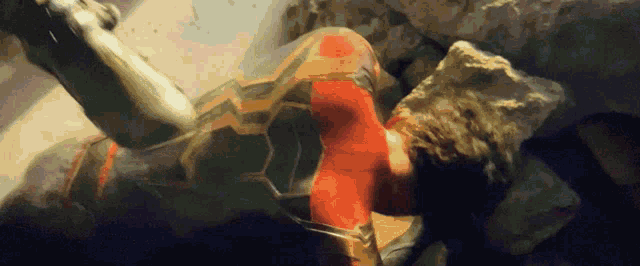 a pixelated image of a person in a superhero costume
