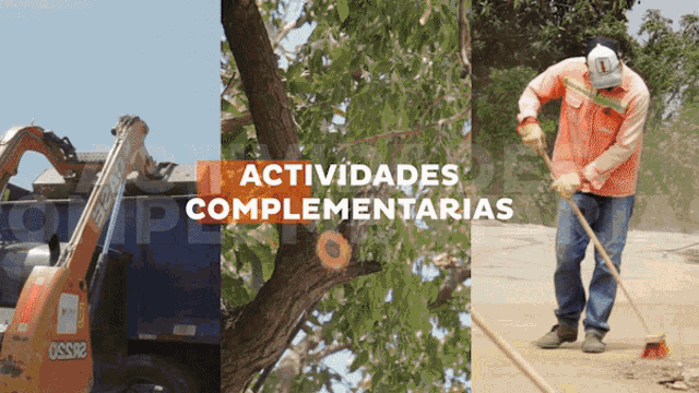 a collage of images with the words " actividades complementarias " on the top