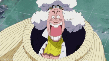 a cartoon character with a huge smile on his face