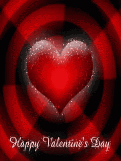 a happy valentine 's day greeting card with a red heart in the middle