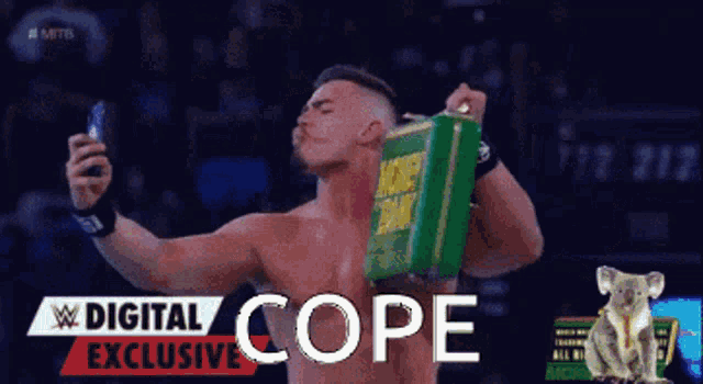 Austin Theory Austin Theory Money In The Bank GIF - Austin Theory Austin Theory Money In The Bank Austin Theory Cope GIFs