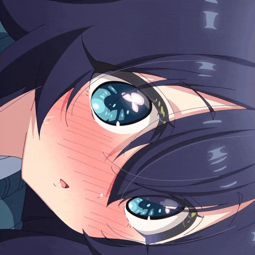 a close up of a person 's face with the letter i visible